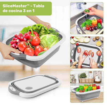 SliceMaster™️ - Tabla de cocina 3 en 1