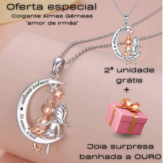 Colar "Lua de irmãs" OFERTA 2x1 + Jóia surpresa banhada a ouro